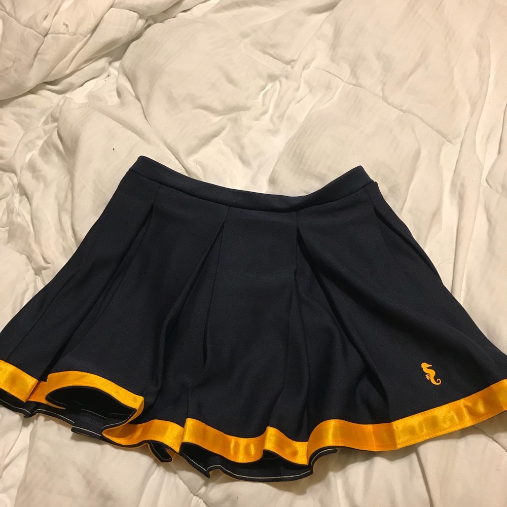 Blue/gold cheerleading skirt